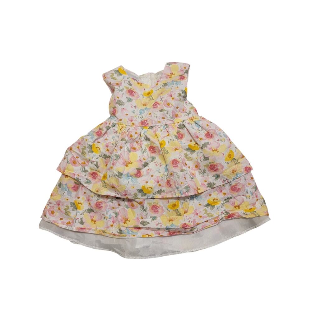 Katie M Floral Dress with Ruffles & Liner 24 mo